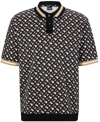 HUGO BOSS SS23 All-Over Logo Knit Short Sleeve Polo Shirt Men’s Multi-Color 50486168-001 Buy HUGO BOSS SS23 All-Over Logo Knit Short Sleeve Polo Shirt Men’s Multi-Color 50486168-001