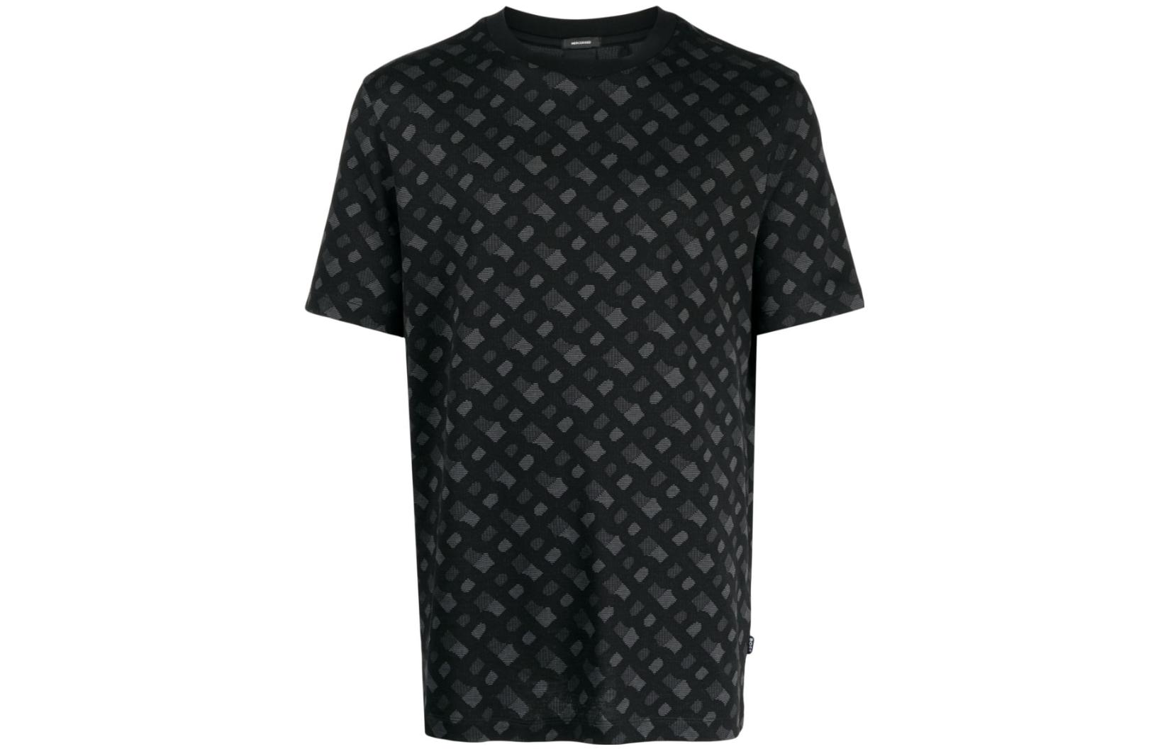 HUGO BOSS SS23 All-Over Print Crewneck T-Shirt Men in Night Black 50486218-010