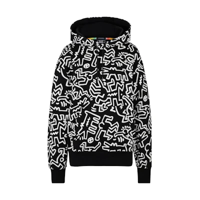 HUGO BOSS SS23 All-Over Print Hoodie Black Unisex Long Sleeve 50505664-001