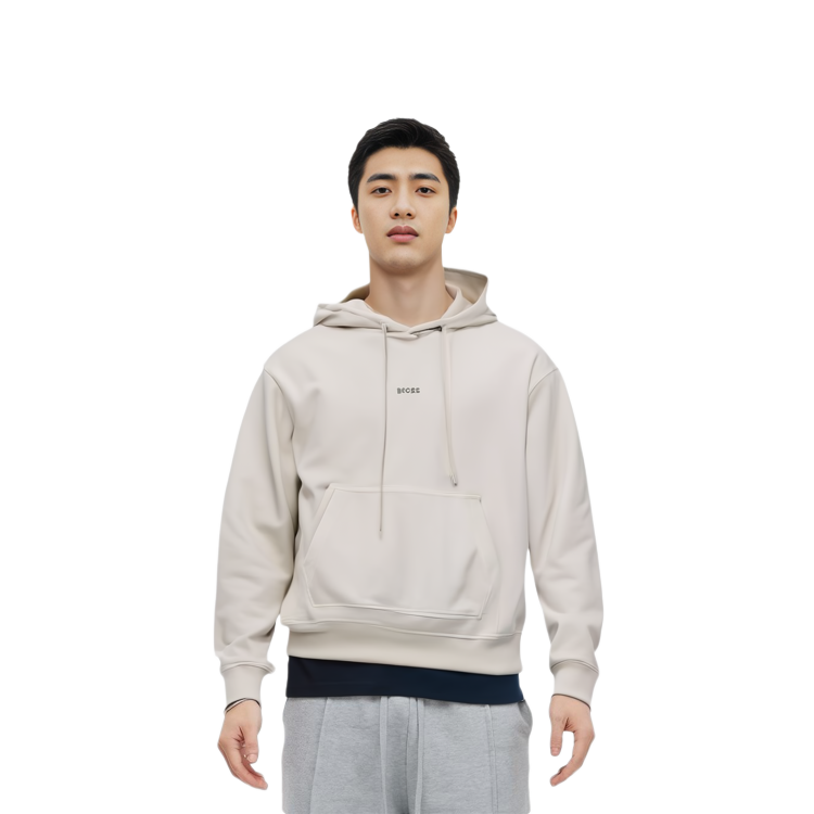HUGO BOSS SS23 Beige Men’s Hoodie with Solid Logo Letter Print 50472411-131 圖 4