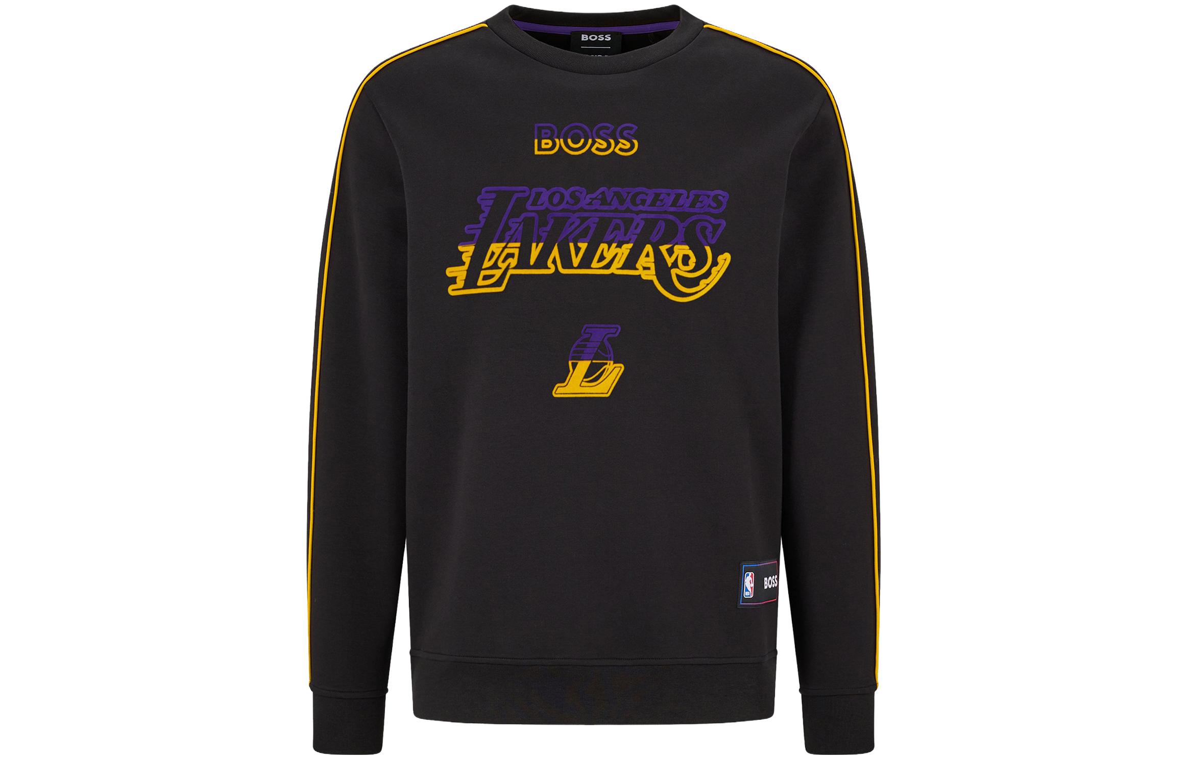 HUGO BOSS SS23 Black Crewneck Sweatshirt with Letter Print Design 50477351-002 圖 2