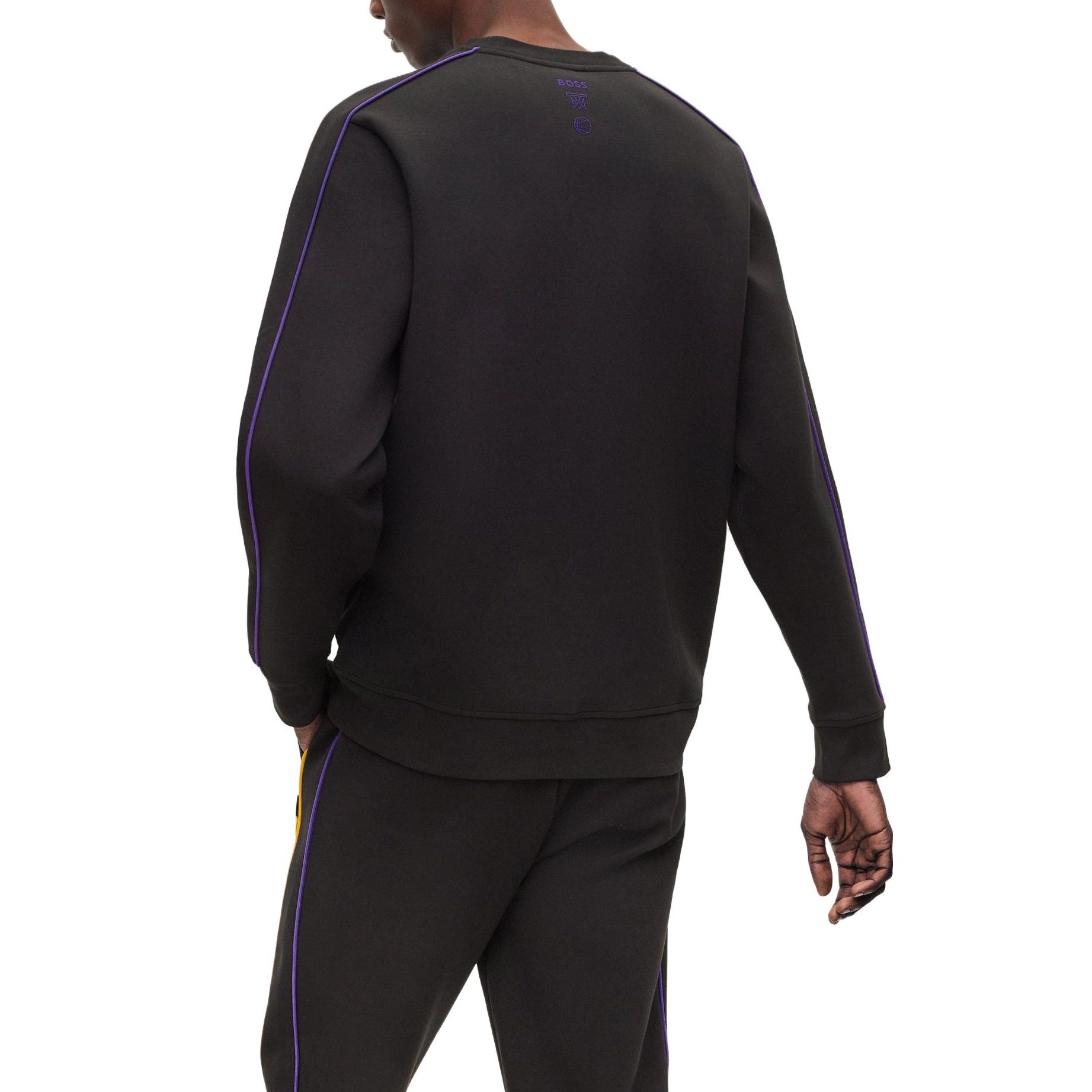 HUGO BOSS SS23 Black Crewneck Sweatshirt with Letter Print Design 50477351-002 圖 4