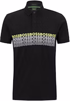 HUGO BOSS SS23 Black Embroidered Logo Cotton Blend Regular Fit Polo Shirt Men 50488311-001 HUGO BOSS SS23 Black Embroidered Logo Cotton Blend Regular Fit Polo Shirt Men 50488311-001
