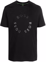 HUGO BOSS SS23 Black Letter Print Crew Neck T-Shirt Short Sleeve 50488831-001 HUGO BOSS SS23 Black Letter Print Crew Neck T-Shirt Short Sleeve 50488831-001
