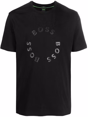 HUGO BOSS SS23 Black Letter Print Crew Neck T-Shirt Short Sleeve 50488831-001 Buy HUGO BOSS SS23 Black Letter Print Crew Neck T-Shirt Short Sleeve 50488831-001