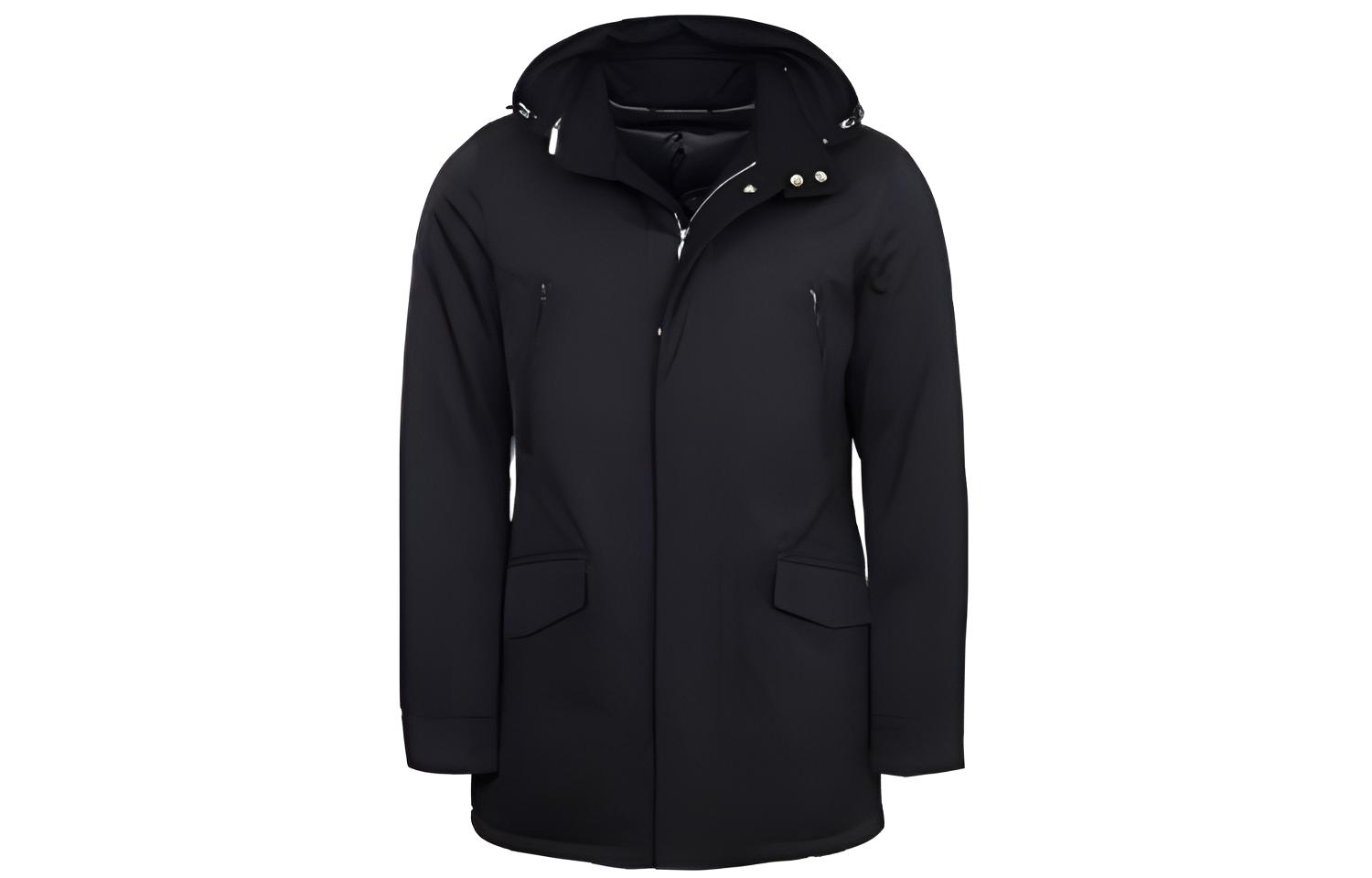 HUGO BOSS SS23 Black Solid Color Hooded Jacket 50320218-001