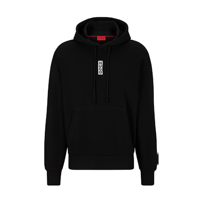 HUGO BOSS SS23 Black Solid Color Hoodie Pullover 50494180-001