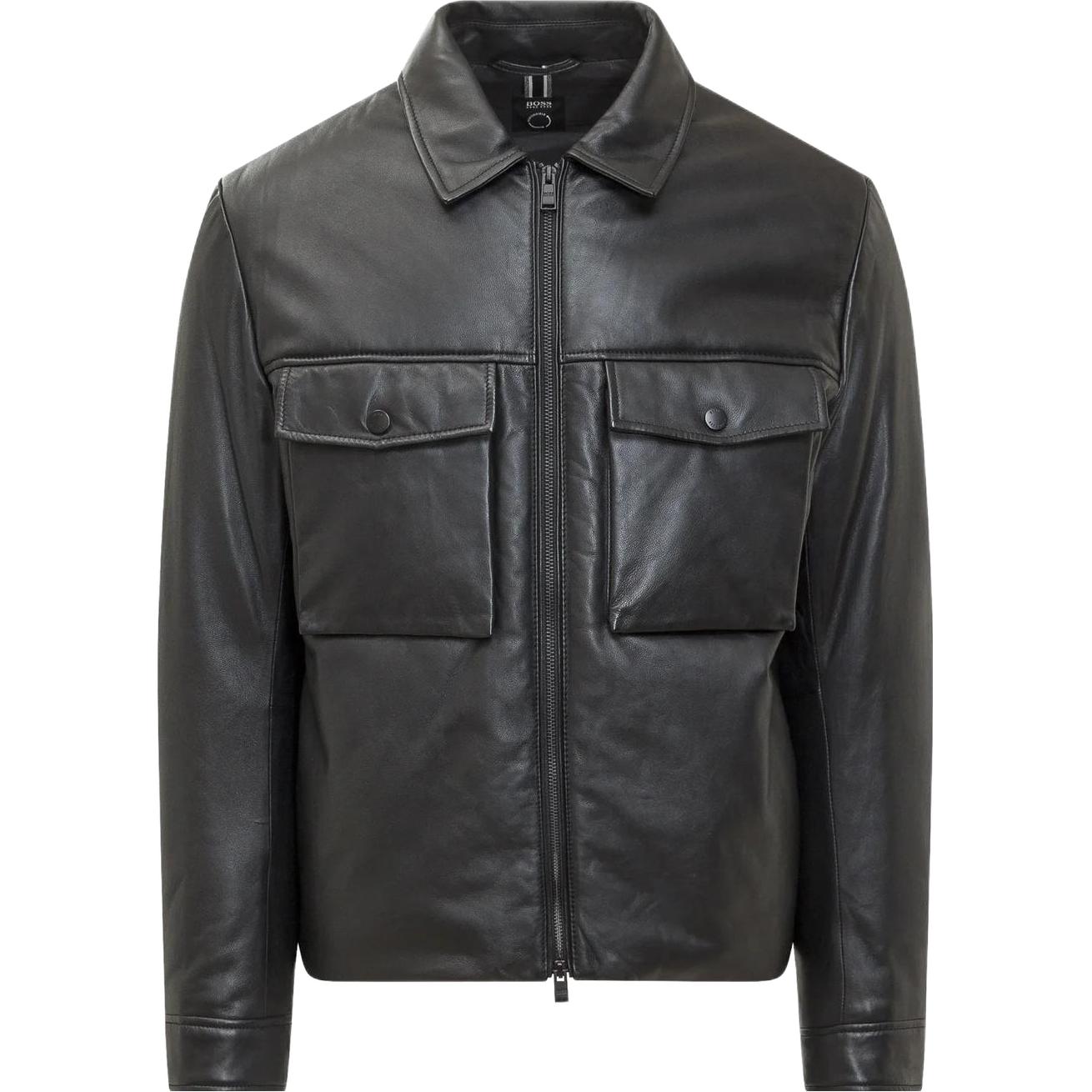 HUGO BOSS SS23 Black Zip-Up Jacket with Pocket Detail 50456305-001