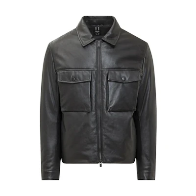 HUGO BOSS SS23 Black Zip-Up Jacket with Pocket Detail 50456305-001