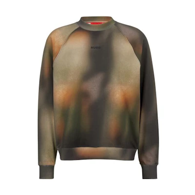 HUGO BOSS SS23 Bleached Print Crewneck Sweatshirt Multicolor - Casual Wear 50486545-960