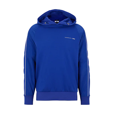 HUGO BOSS SS23 Blue Hoodie with Solid Letter Print Design 50486255-433