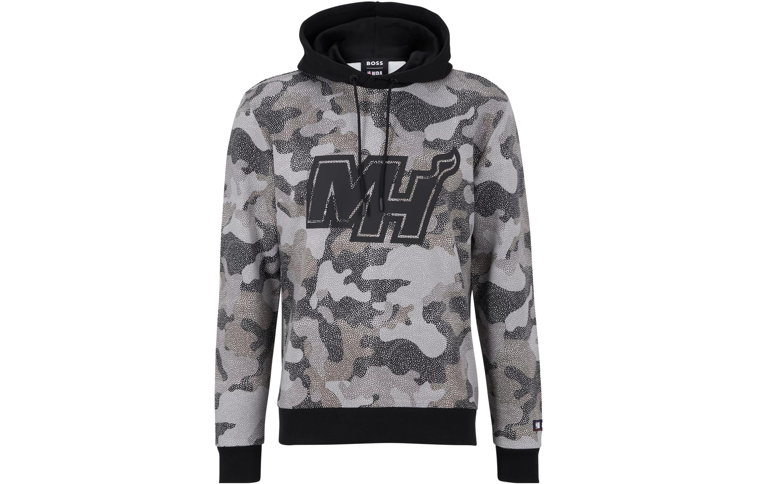 HUGO BOSS SS23 Camouflage Letter Print Hoodie Multicolor 50477453-007