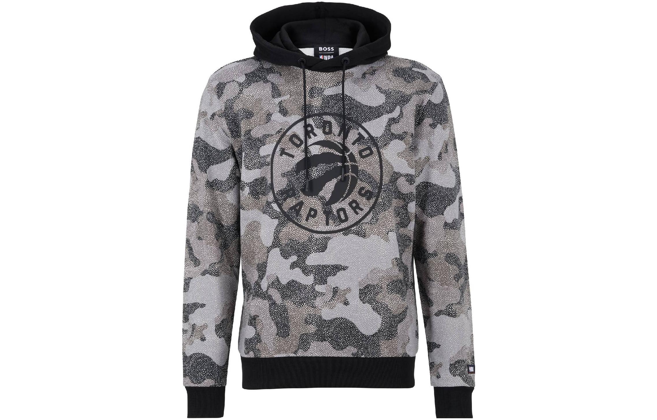 HUGO BOSS SS23 Camouflage Logo Print Hoodie Long Sleeve 50477453-006