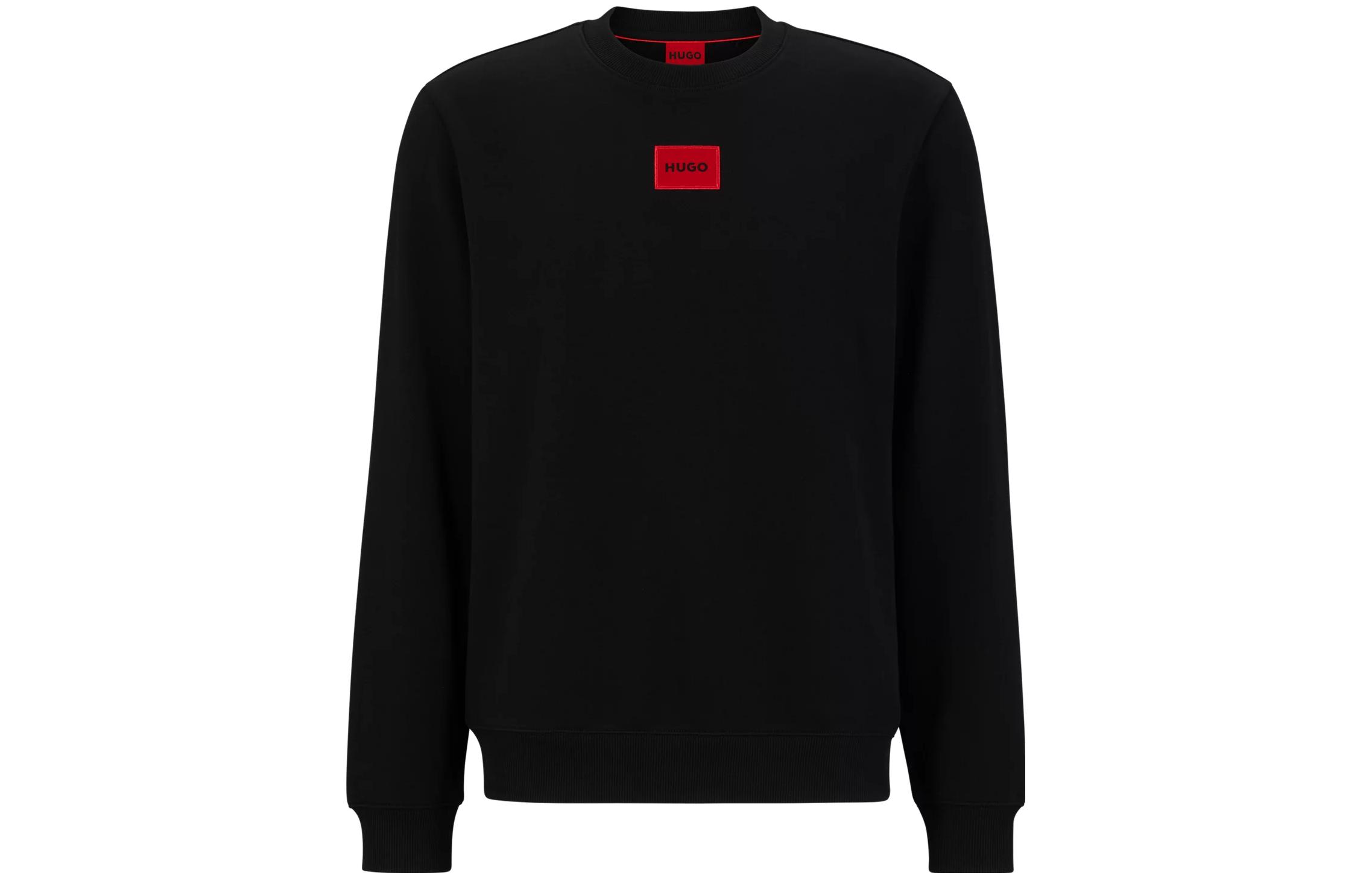 HUGO BOSS SS23 Casual Logo Crewneck Long-Sleeve Sweatshirt Black 50447964-001