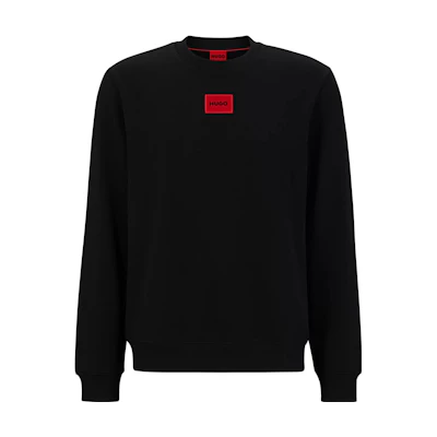 HUGO BOSS SS23 Casual Logo Crewneck Long-Sleeve Sweatshirt Black 50447964-001