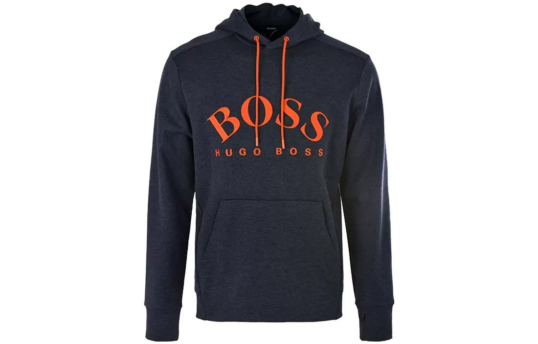 HUGO BOSS SS23 Casual Navy Blue Hoodie with Print 50415899-487