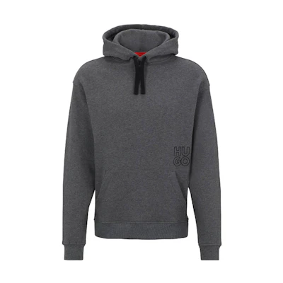 HUGO BOSS SS23 Color Letter Embroidered Pullover Hoodie - Gray 50482847-038