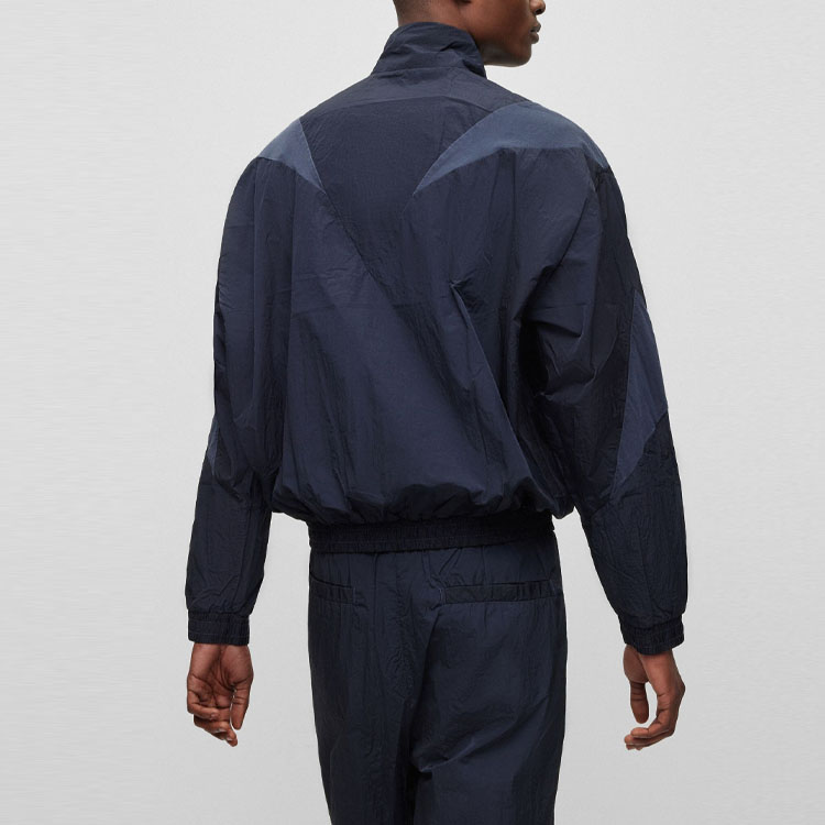 HUGO BOSS SS23 Colorblock Embroidered Zip Jacket  Navy Blue 50488687-404 圖 5
