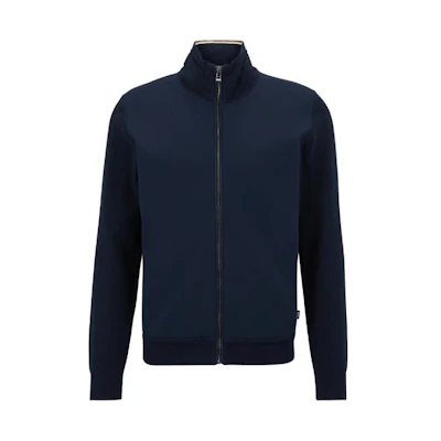 HUGO BOSS SS23 Colorblock Stand Collar Jacket Navy Blue 50482296-404