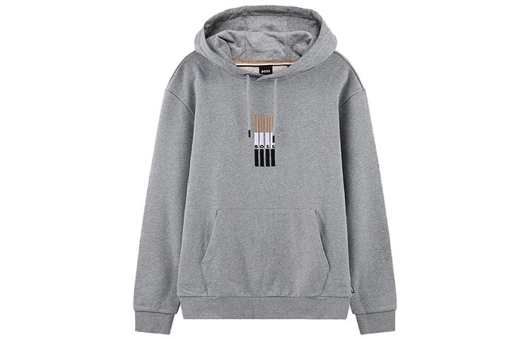 HUGO BOSS SS23 Colorblock Striped Casual Sweatshirt Grey 50481751-041