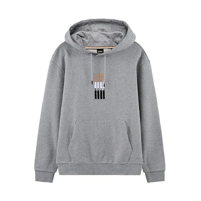 HUGO BOSS SS23 Colorblock Striped Casual Sweatshirt Grey 50481751-041