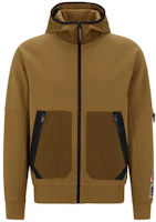 HUGO BOSS SS23 Colorblock Zip-Up Sweatshirt Light Brown 50485790-280 HUGO BOSS SS23 Colorblock Zip-Up Sweatshirt Light Brown 50485790-280