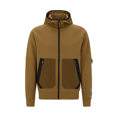 HUGO BOSS SS23 Colorblock Zip-Up Sweatshirt Light Brown 50485790-280