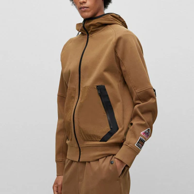 HUGO BOSS 2023春夏拼色拉链卫衣 浅棕色 50485790-280 Purchase HUGO BOSS 2023春夏拼色拉链卫衣 浅棕色 50485790-280