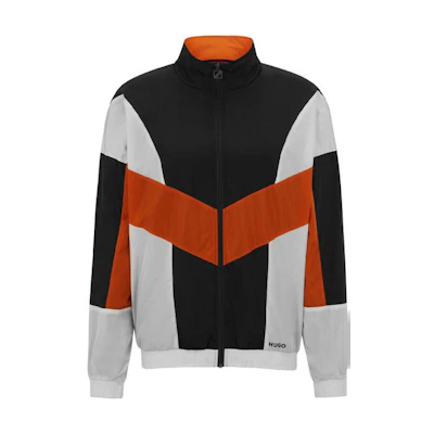 HUGO BOSS SS23 Colorblock Zip High-Neck Jacket Black 50485650-001