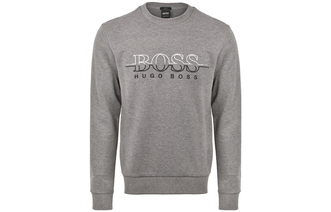 HUGO BOSS SS23 Crewneck Casual Sweatshirt Gray SALBO-50387162-032