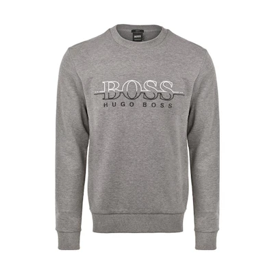 HUGO BOSS SS23 Crewneck Casual Sweatshirt Gray SALBO-50387162-032