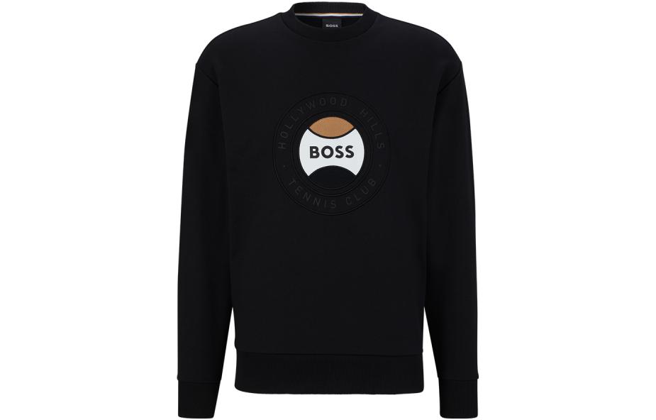 HUGO BOSS SS23 Embroidered Logo Pullover Sweatshirt Black () 50486263-001