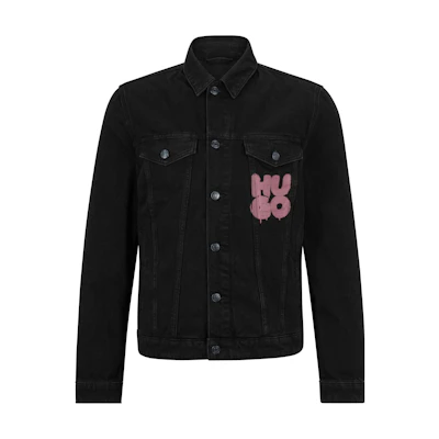 HUGO BOSS SS23 Graffiti Print Single-Breasted Jacket Black 50489887-010