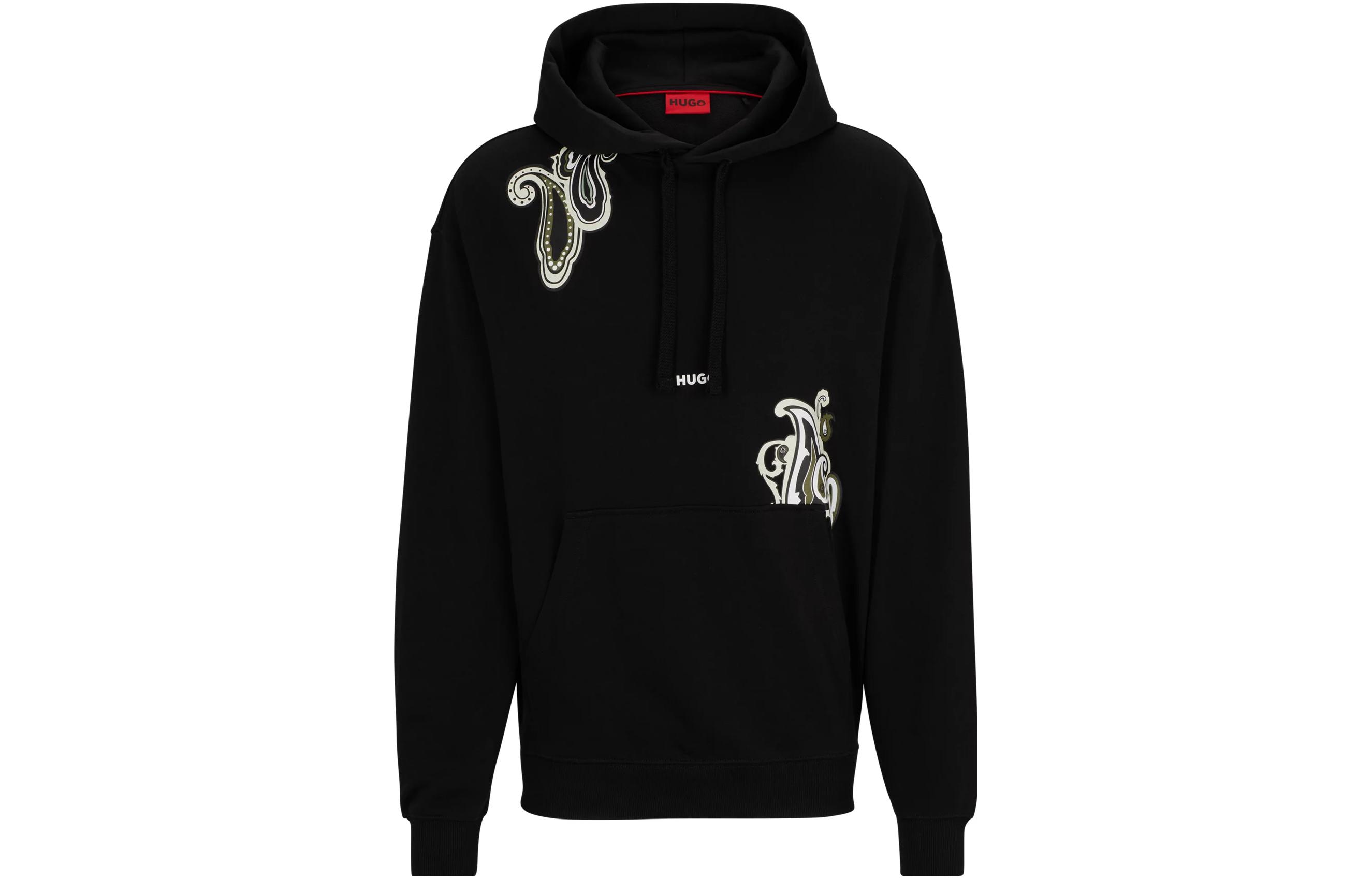 HUGO BOSS SS23 Graphic Logo Hoodie Black Edition 50494559-001