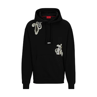 HUGO BOSS SS23 Graphic Logo Hoodie Black Edition 50494559-001