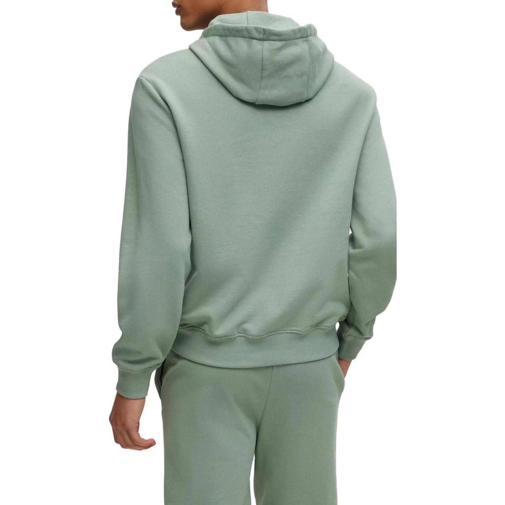 Purchase HUGO BOSS Hoodie Hijau SS23 dengan Logo Cetak dan Tali Serut. 50486478-330