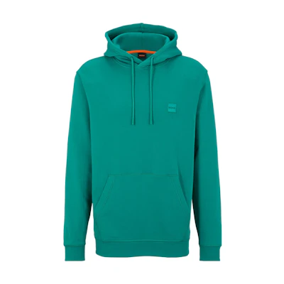 HUGO BOSS SS23 Green Logo Patch Pullover Hoodie 50468445-312