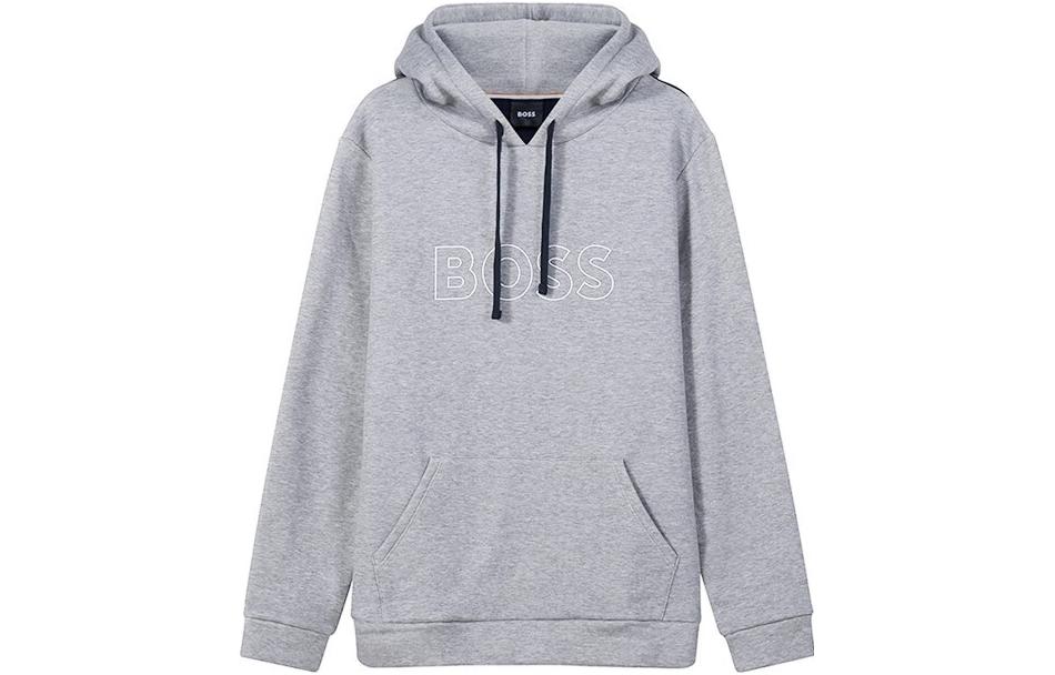 HUGO BOSS SS23 Letter Print Sweatshirt Grey 50485949-033