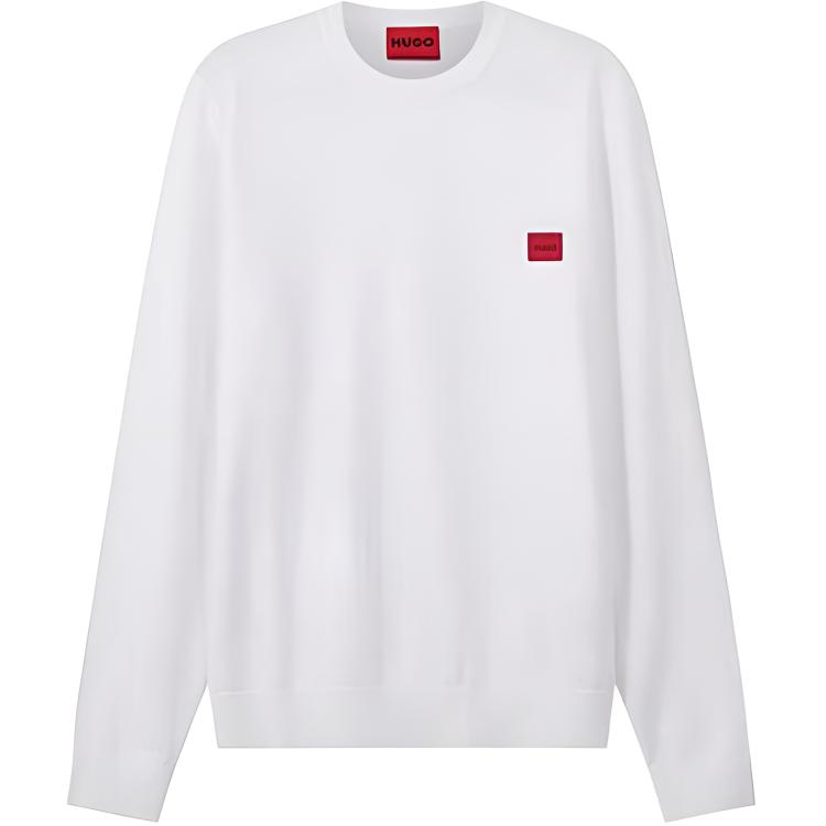 HUGO BOSS SS23 Logo Crewneck Sweatshirt White – Fashion Essentials 50472311-100