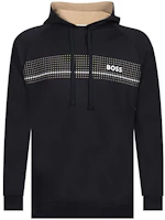 HUGO BOSS SS23 Logo Dot Print Drawstring Hoodie Black 50485939-001 HUGO BOSS SS23 Logo Dot Print Drawstring Hoodie Black 50485939-001