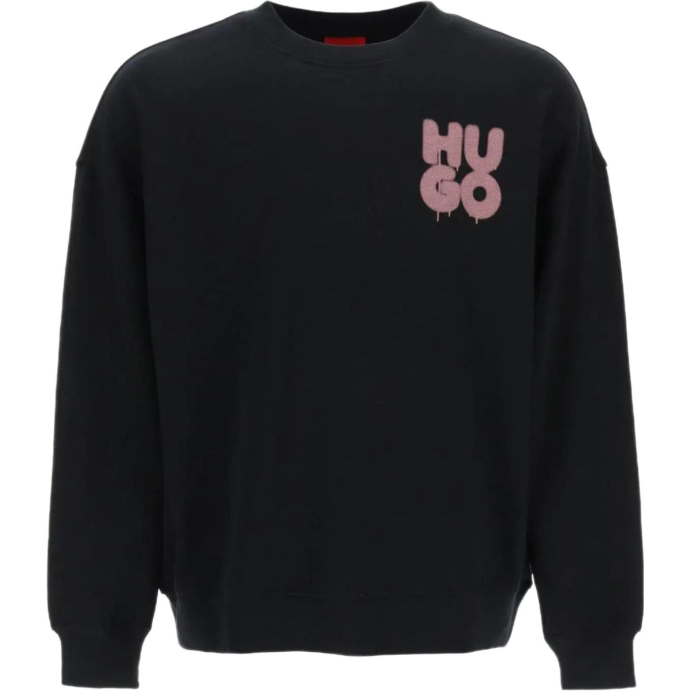 HUGO BOSS SS23 Logo Graffiti Sweatshirt Black 50487526-001