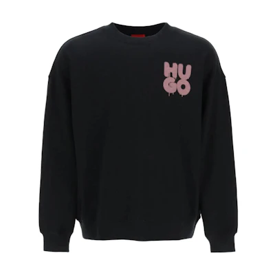 HUGO BOSS SS23 Logo Graffiti Sweatshirt Black 50487526-001