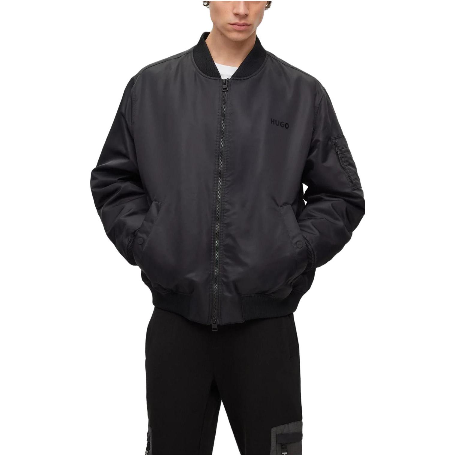 HUGO BOSS SS23 Logo Print Black Long Sleeve Jacket for Men. 50493096-001 圖 4