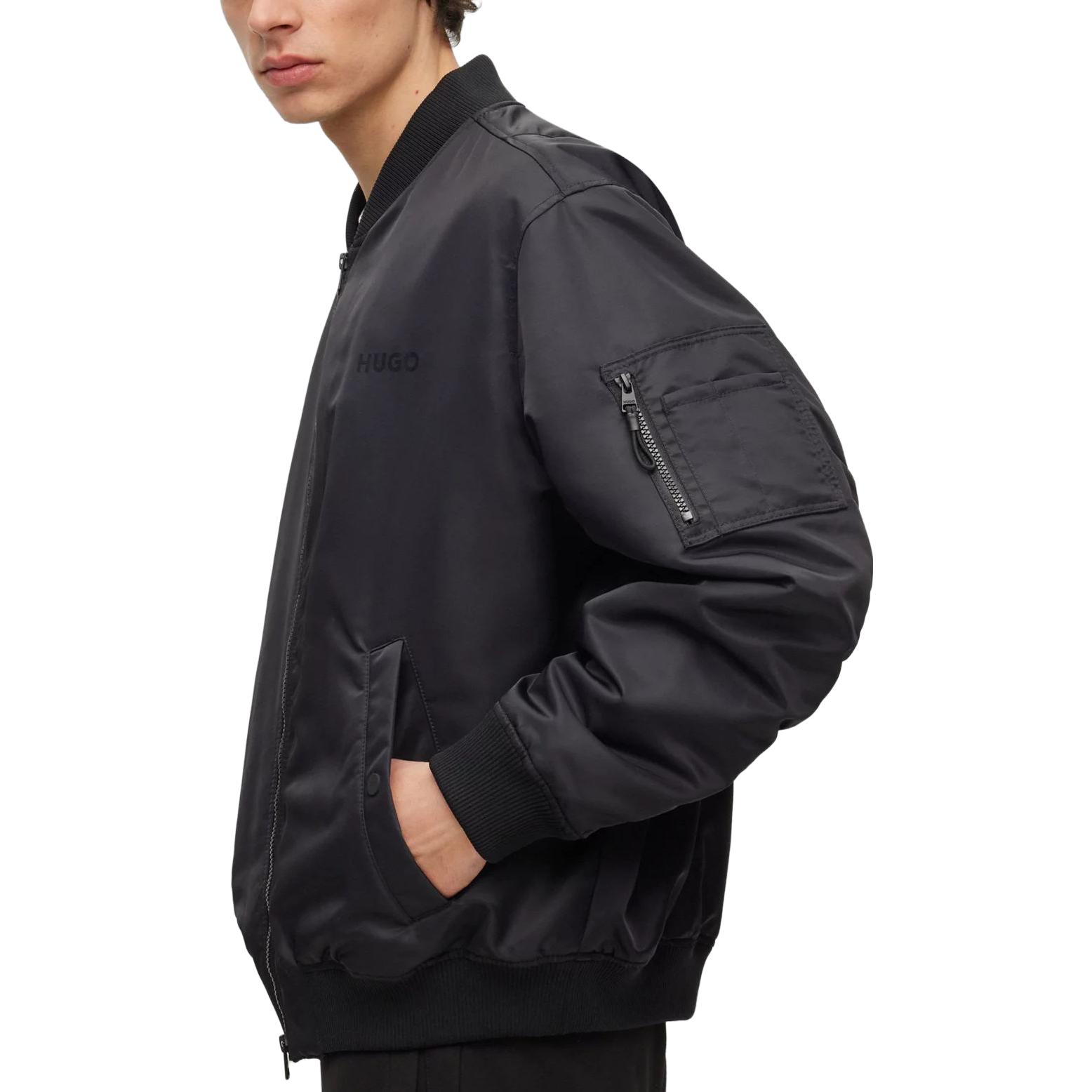 HUGO BOSS SS23 Logo Print Black Long Sleeve Jacket for Men. 50493096-001 圖 6