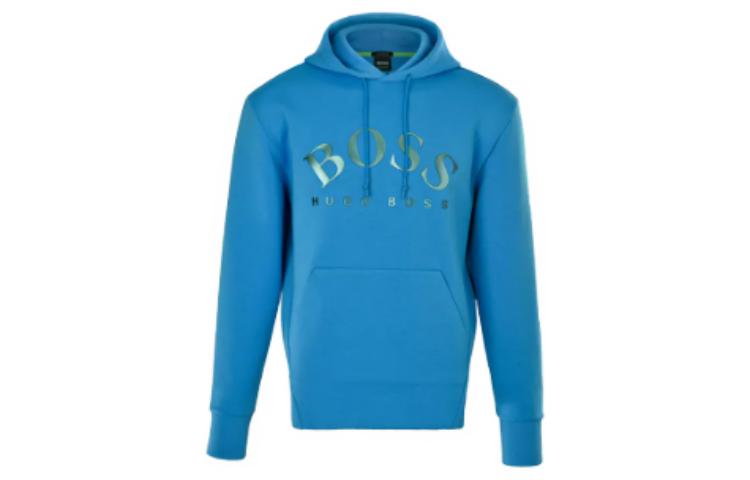 HUGO BOSS SS23 Logo Print Crewneck Pullover Casual Sweatshirt Blue SLY-50379464-489