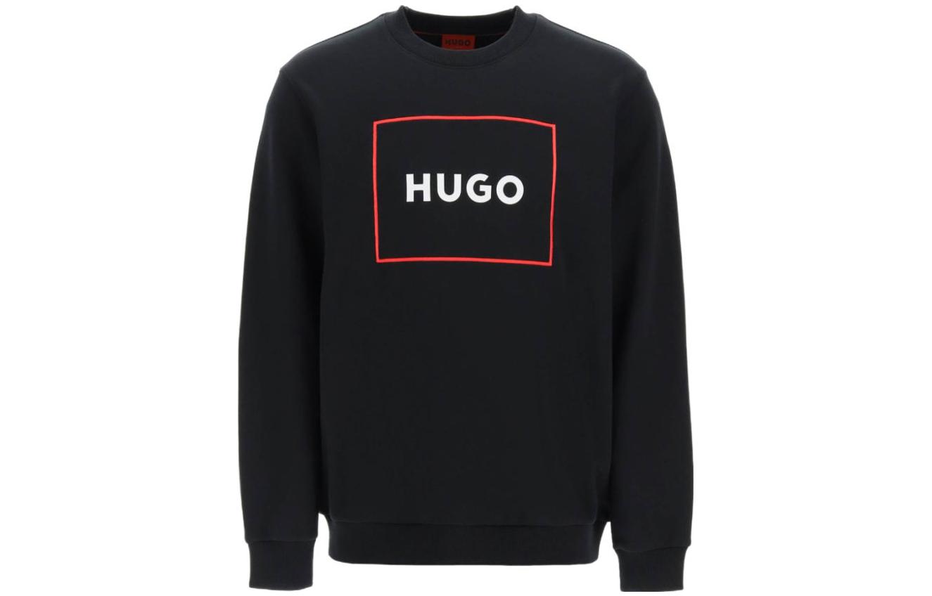 HUGO BOSS SS23 Logo Print Crewneck Sweatshirt - Black 50481341-001