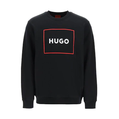HUGO BOSS SS23 Logo Print Crewneck Sweatshirt - Black 50481341-001
