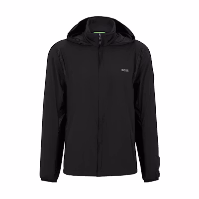 HUGO BOSS SS23 Logo Print Hooded Jacket 50485943-001