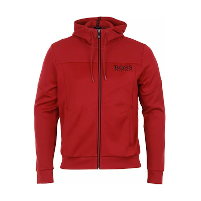 HUGO BOSS SS23 Logo Print Hooded Jacket Black 50387166-605