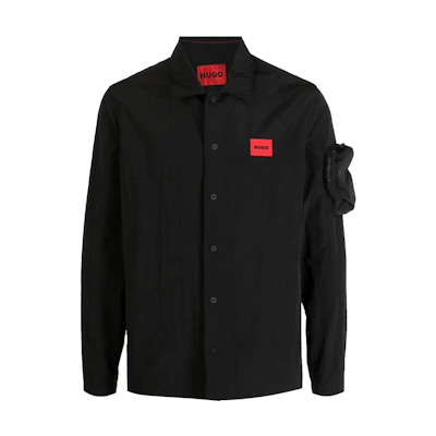 HUGO BOSS SS23 Logo Print Long Sleeve Jacket Black 50484360-001